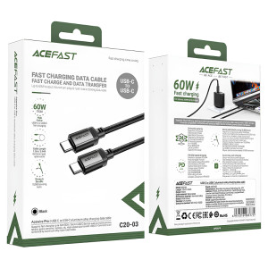 Дата кабель Acefast C20-03 Type-C to Type-C 60W (1.2m)