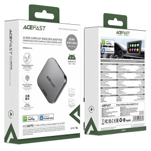Адаптер Acefast QC2 AI Box car wireless CarPlay/Android Auto