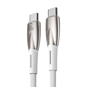 Дата кабель Baseus Glimmer Series Fast Charging Type-C to Type-C 100W 1m (CADH00070) – Белый
