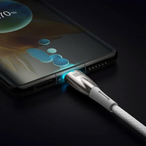 Дата кабель Baseus Glimmer Series Fast Charging Type-C to Type-C 100W 1m (CADH00070) – Белый