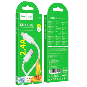 Дата кабель Hoco X122 Benefit USB to Lightning 2.4A (1m) – Білий