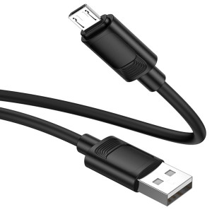 Дата кабель Hoco X122 Benefit USB to MicroUSB 2.4A (1m) – Чорний