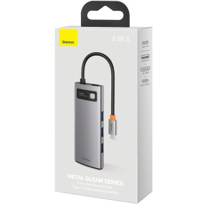 Переходник HUB Baseus Metal Gleam Series 5-in-1 Type-C (CAHUB-CX) – Серый