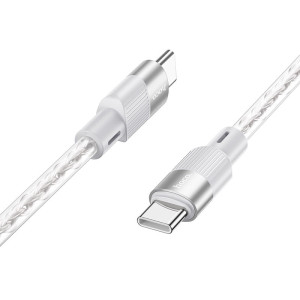 Дата кабель Hoco X99 Crystal Junction Type-C to Type-C 60W (1m) – Серый