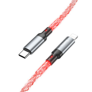 Дата кабель Hoco U112 Shine Type-C to Lightning 20W (1m) – Серый