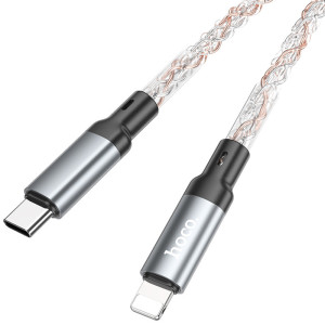 Дата кабель Hoco U112 Shine Type-C to Lightning 20W (1m) – Серый