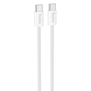 Дата кабель Hoco X104 Source 60W Type-C to Type-C (2m) (Белый)