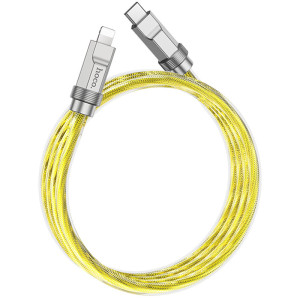 Дата кабель Hoco U113 Solid 20W Type-C to Lightning (1m) – Золотой