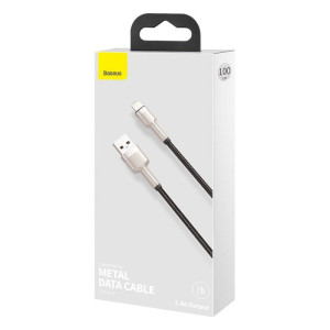Дата кабель Baseus Cafule Metal USB to Lightning 2.4A (1m) (CALJK-A0)