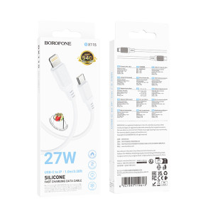 Дата кабель Borofone BX115 Lotto USB to Lightning 2.4A (1m)