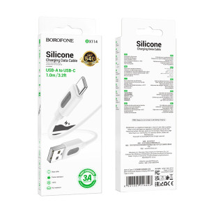 Дата кабель Borofone BX114 Structure USB to Type-C 3A (1m)