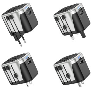 Сетевой универсальный переходник Hoco AC5 Level 2USB+Socket
