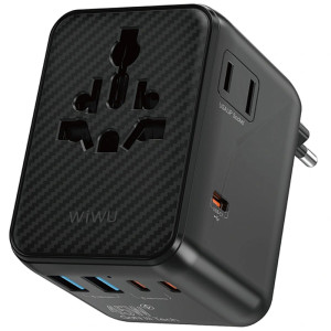 Мережевий універсальний перехідник WIWU UA010 Warrior GaN 45W + 2USB-A/3C