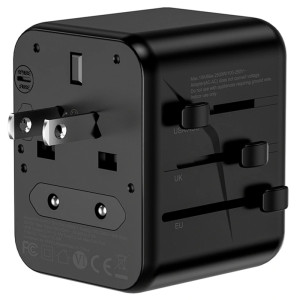 Мережевий універсальний перехідник WIWU UA012 Warrior 12W + 1USB-A/1C – Чорний