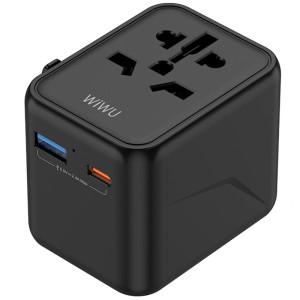 Мережевий універсальний перехідник WIWU UA012 Warrior 12W + 1USB-A/1C – Чорний