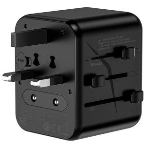 Мережевий універсальний перехідник WIWU UA012 Warrior 12W + 1USB-A/1C – Чорний