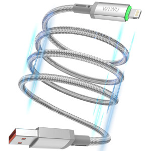 Дата кабель WIWU C081 Maglink USB to Lightning 12W (1m) – Сірий