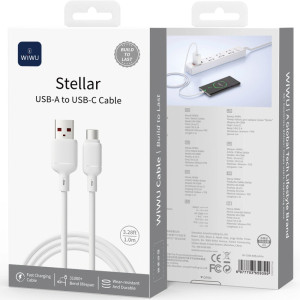 Дата кабель WIWU C088 Stellar USB to Type-C 2.1A (1m) – Білий