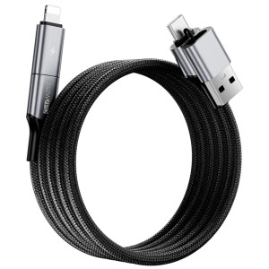Дата кабель WIWU C077 Cyberlink Type-C to Lightning 27W (1m) – Срібний
