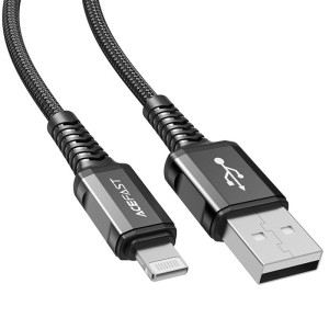 Дата кабель Acefast C1-02 USB to Lightning 2.4A (1.2m) – Черный