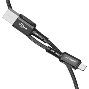 Дата кабель Acefast C1-02 USB to Lightning 2.4A (1.2m) – Черный