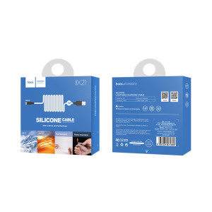 Дата кабель Hoco X21 Silicone MicroUSB Cable (1m) – Чорний