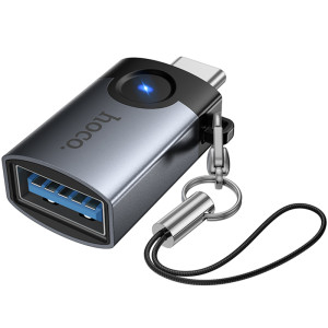 Переходник Hoco UA46C Type-C Male to USB Female USB3.0 – Серый