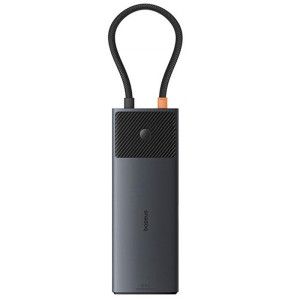 Перехідник HUB Baseus Metal Gleam II OS 10in1 Dual Display (B00061800123-01) – Чорний