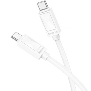 Дата кабель Borofone BX109 Type-C to Type-C 60W (1m) – Белый