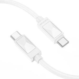 Дата кабель Borofone BX109 Type-C to Type-C 60W (1m) – Белый