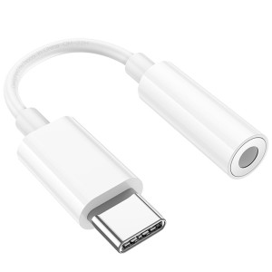 Перехідник Hoco LS35 Type-C to 3,5 AUX – Білий