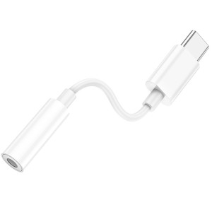 Перехідник Hoco LS35 Type-C to 3,5 AUX – Білий