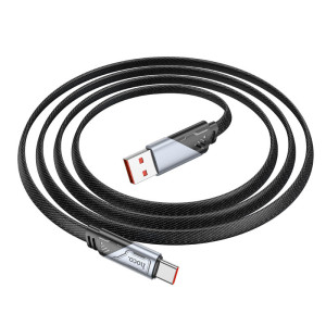 Дата кабель Hoco U119 Machine charging data USB to Type-C 5A (1.2m) – Чорний