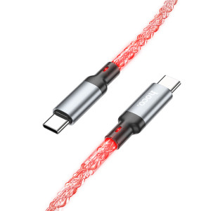 Дата кабель Hoco U112 Shine Type-C to Type-C 60W (1m) – Сірий