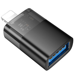 Перехідник Hoco UA36 Lightning male to USB female – Чорний