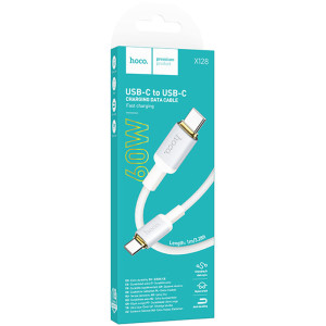 Дата кабель Hoco X128 Benefit Type-C to Type-C 60W (1m) – Білий