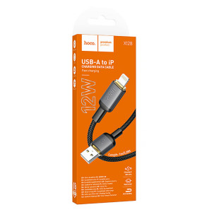 Дата кабель Hoco X128 Benefit USB to Lightning 12W (1m) – Черный