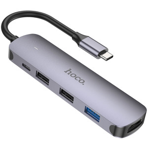 Переходник HUB Hoco HB27 10-Port (Type-C to HDTV+USB3.0+PD+2xUSB2.0)