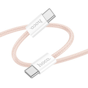 Дата кабель Hoco X104 Source 60W Type-C to Type-C (1m) – Розовый