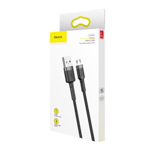 Дата кабель Baseus Cafule USB to MicroUSB Cable 2.4A (1m) (CAMKLF-B) – Серый