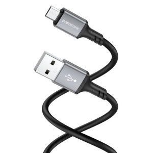Дата кабель Borofone BX83 Famous USB to MicroUSB 2.4A (1m) – Чорний