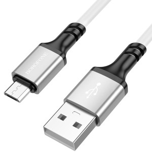 Дата кабель Borofone BX83 Famous USB to MicroUSB 2.4A (1m) – Білий