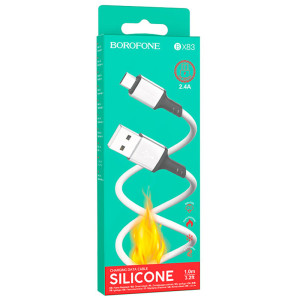 Дата кабель Borofone BX83 Famous USB to MicroUSB 2.4A (1m) – Білий