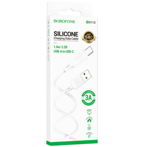 Дата кабель Borofone BX113 Lenny USB to Type-C 3A (1m) – Білий