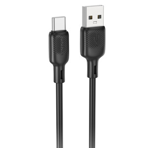 Дата кабель Borofone BX113 Lenny USB to Type-C 3A (1m) – Чорний