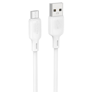 Дата кабель Borofone BX113 Lenny USB to MicroUSB 2.4A (1m) – Білий