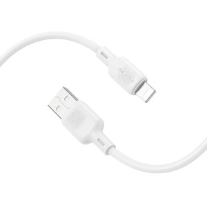 Дата кабель Borofone BX113 Lenny USB to Lightning 2.4A (1m) – Білий