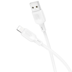 Дата кабель Borofone BX113 Lenny USB to Lightning 2.4A (1m) – Білий