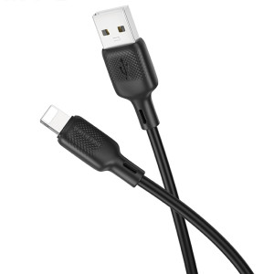 Дата кабель Borofone BX113 Lenny USB to Lightning 2.4A (1m) – Чорний