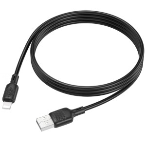 Дата кабель Borofone BX113 Lenny USB to Lightning 2.4A (1m) – Чорний